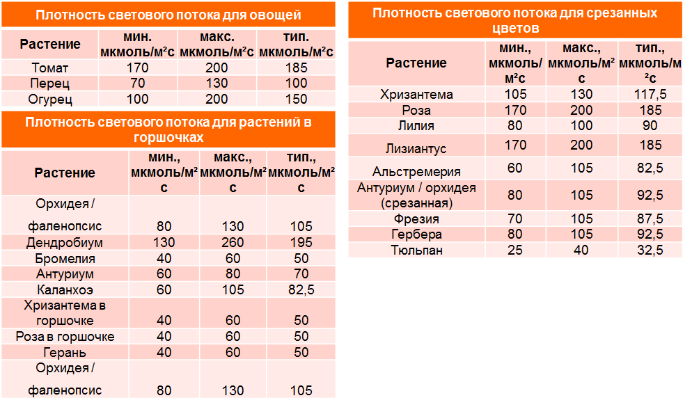 Plotnost' svetovogo potoka. Osnovnue znachenija v fitoosvhechenii